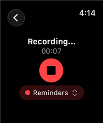 Recording a note on Apple Watch